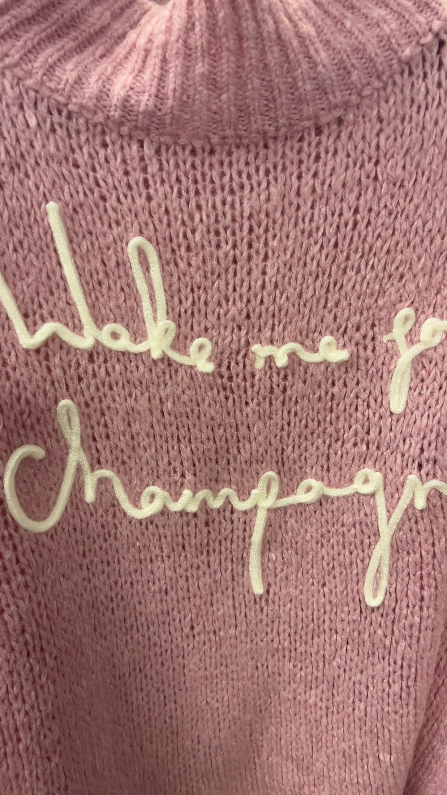 Strickpullover „Juna“ oversize kurz rosa