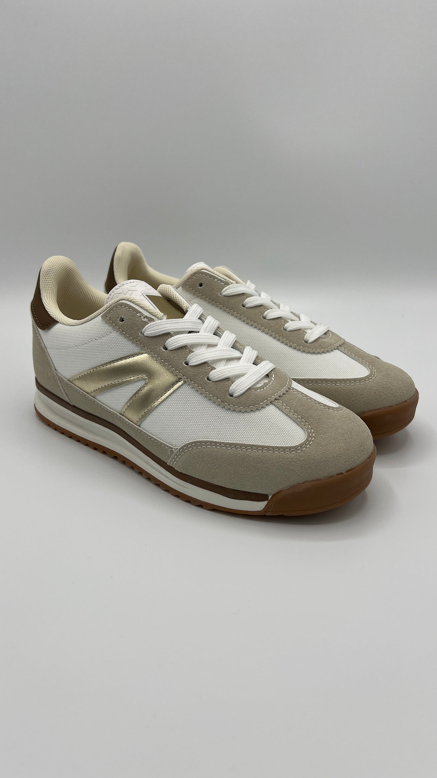 Sneaker beige/gold