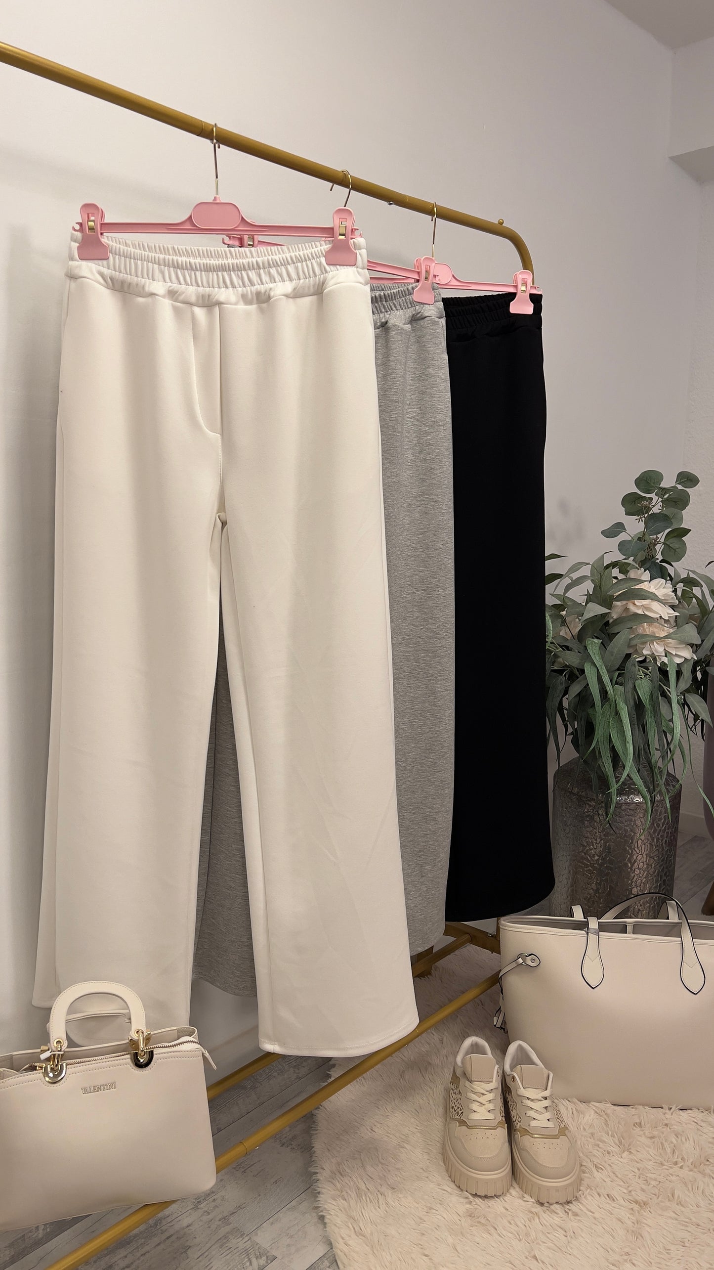 Sweat-Hose wide leg 4 Farben
