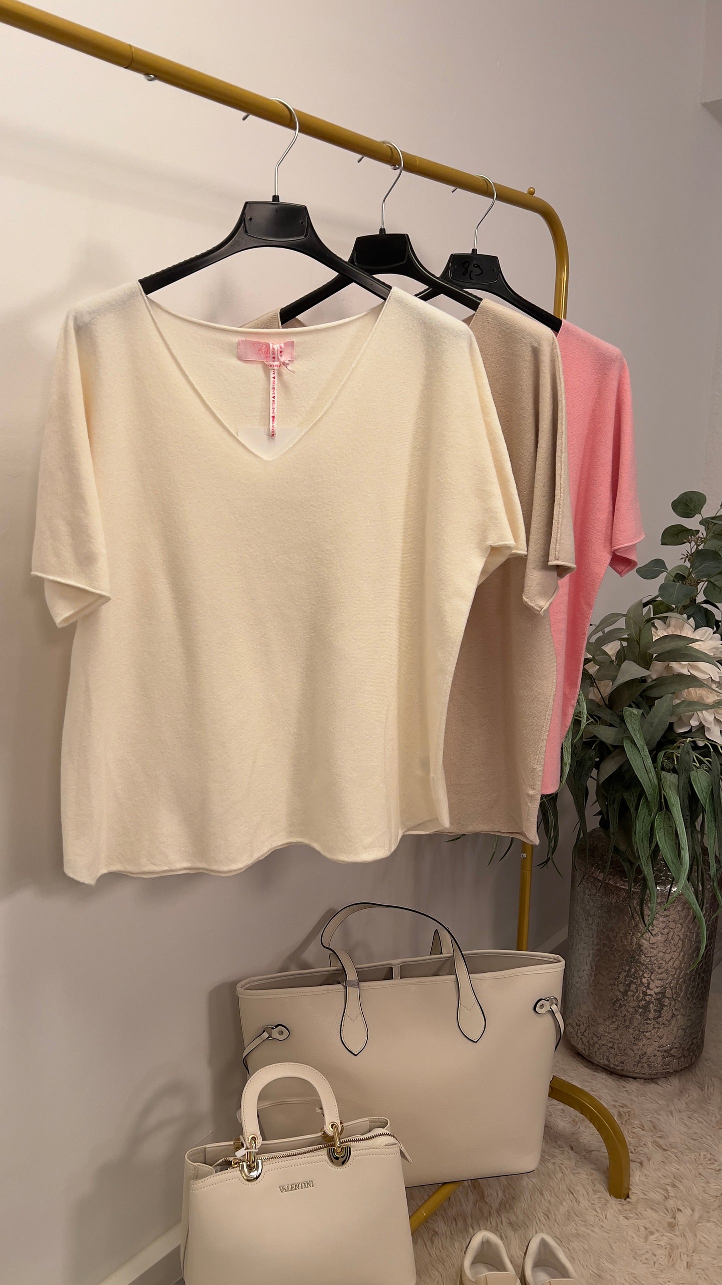 Feinstrick Shirt kurz