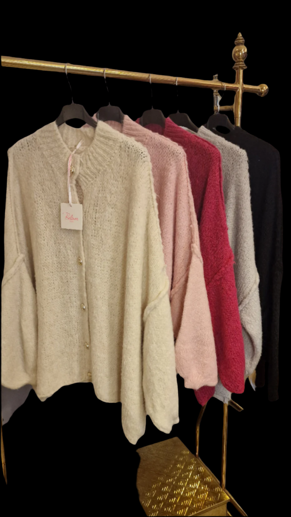 Strickjacke „Mila“ oversize Beere