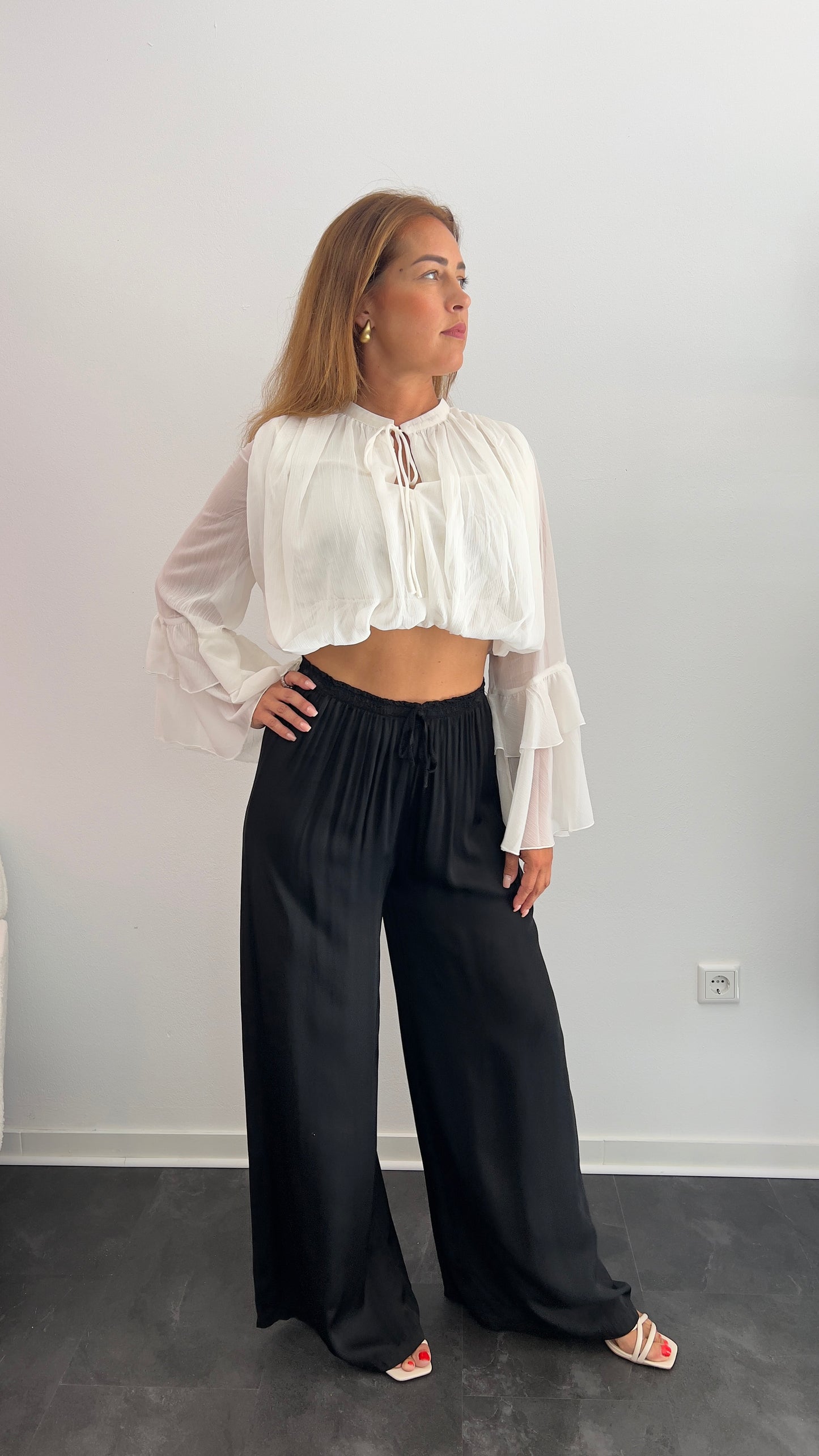 Satin-Hose schwarz