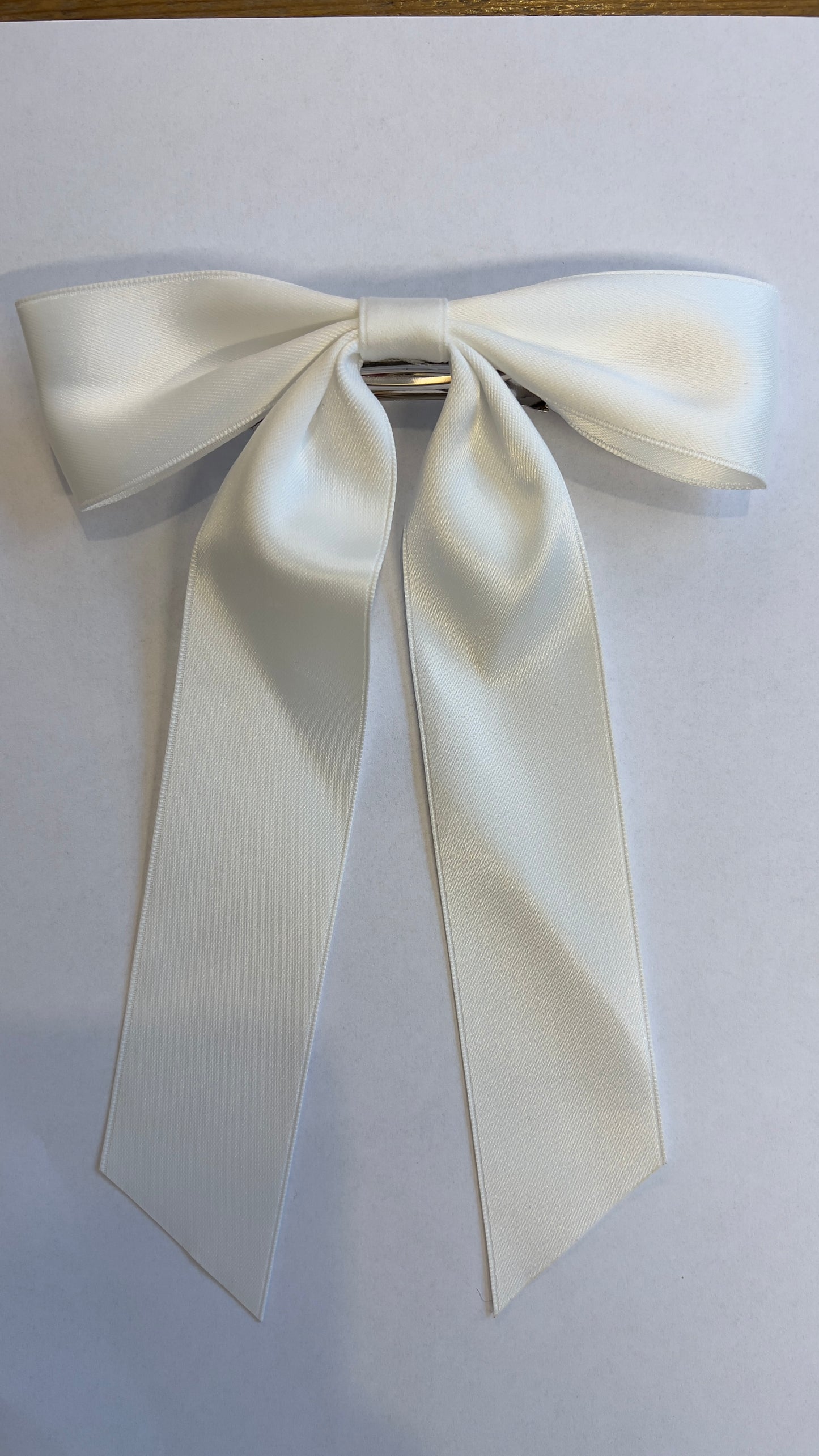 Haarspange Schleife weiß