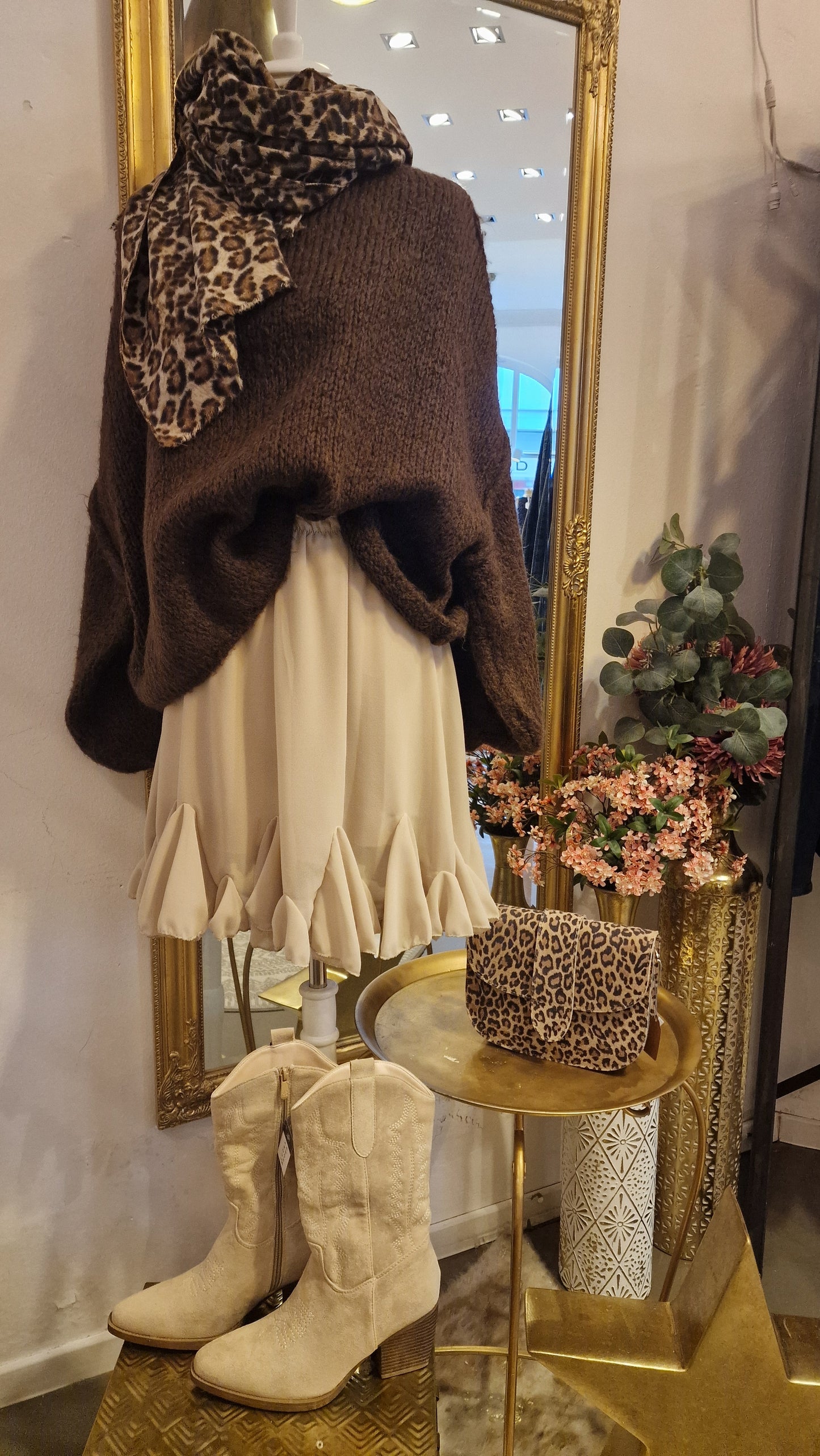 Strickpullover „Ella kurz“ braun