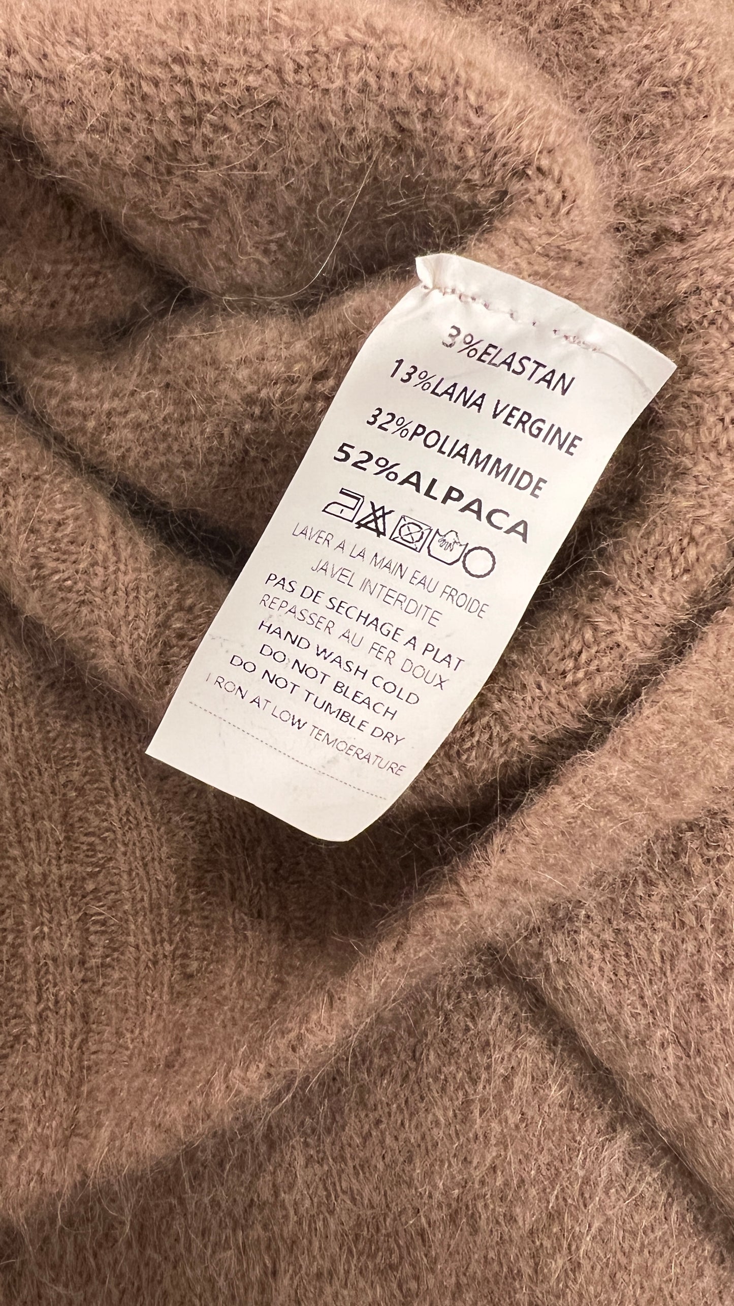 Strickpullover Alpaca hellbraun