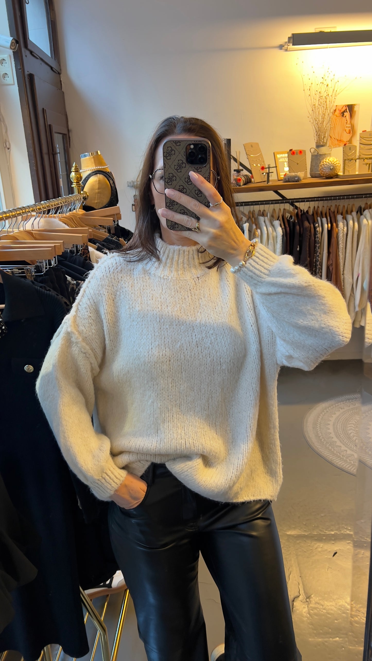 Strickpullover „Ella“ ecru