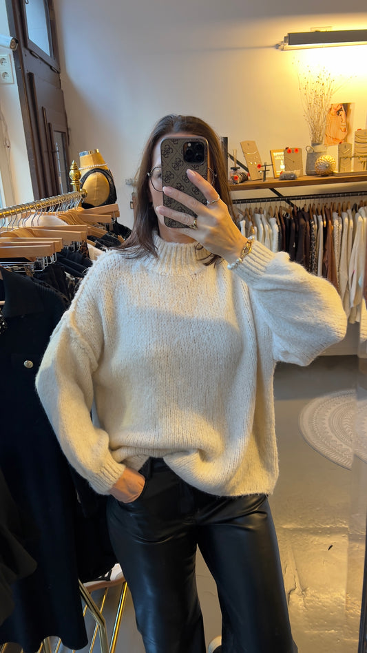 Strickpullover „Ella“ ecru