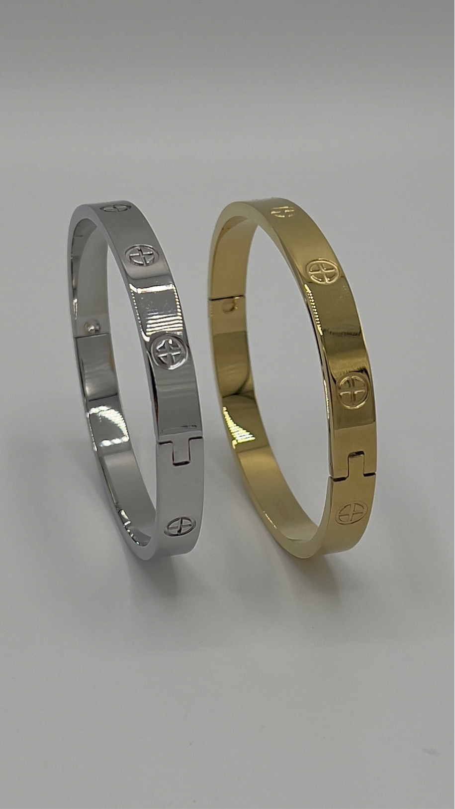 Armreif Elegance Duo Gold oder Silber (ohne Glitzersteine)