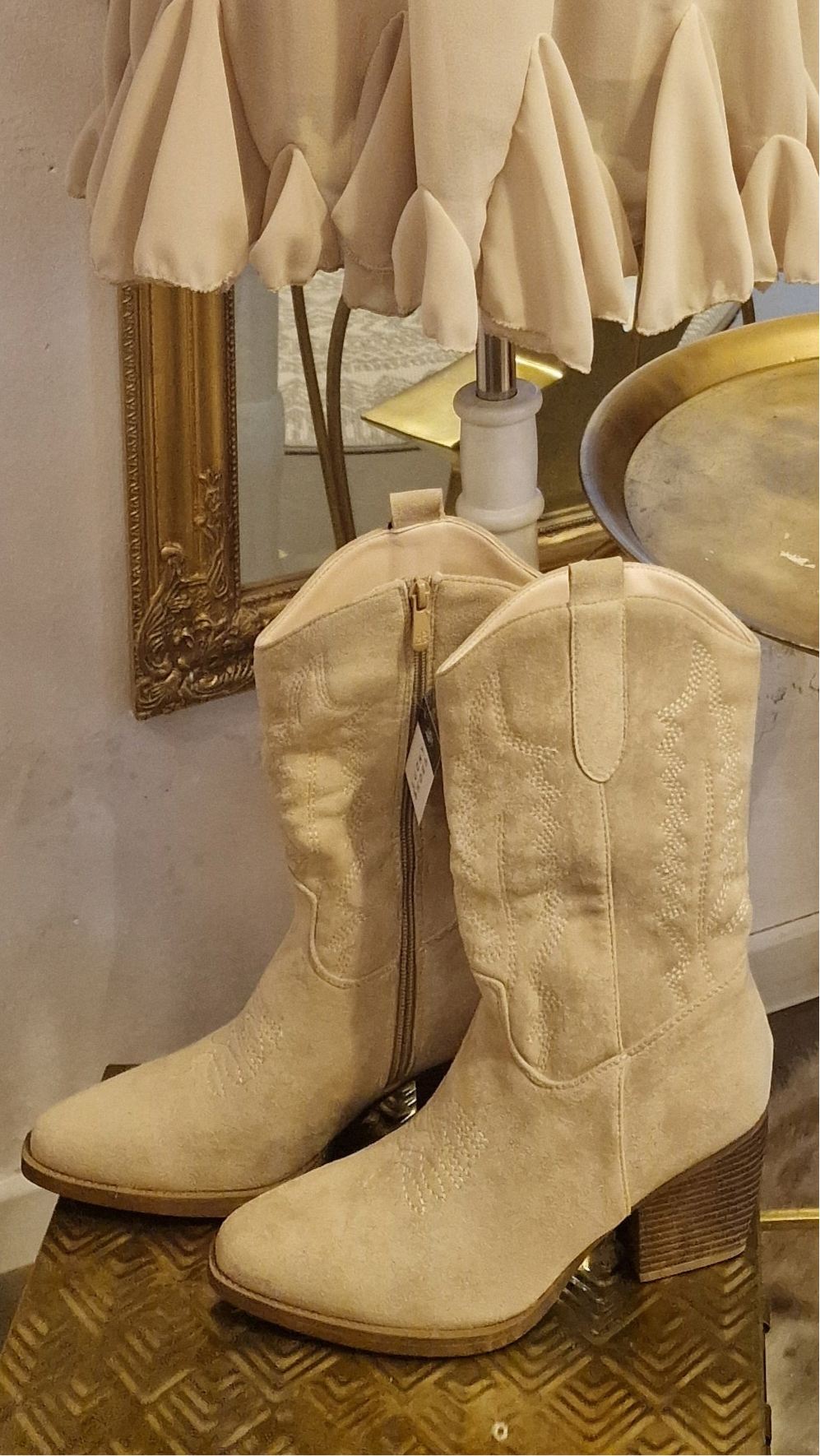 Cowboy Stiefel beige