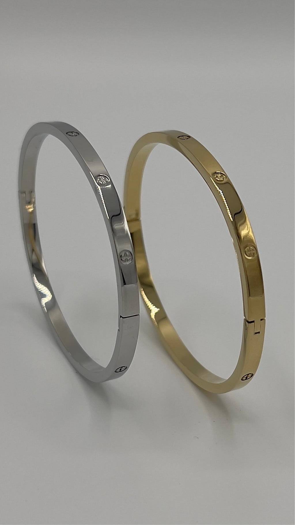 Armreif Elegance schmal Gold oder Silber (ohne Glitzersteine)