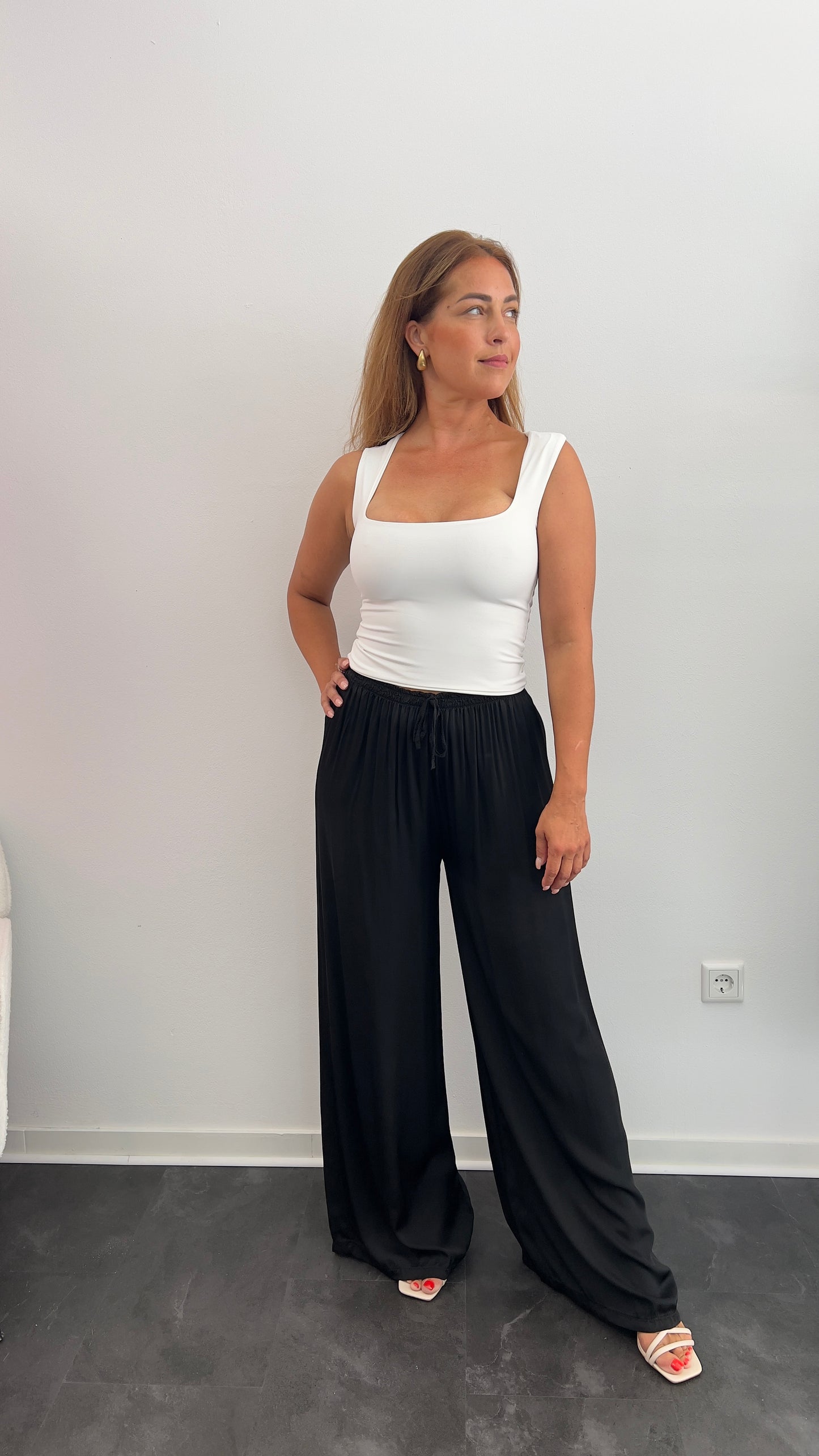 Cropped Top mit Square-Neck