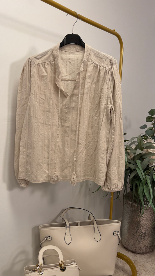 Bluse „Fanni“ beige