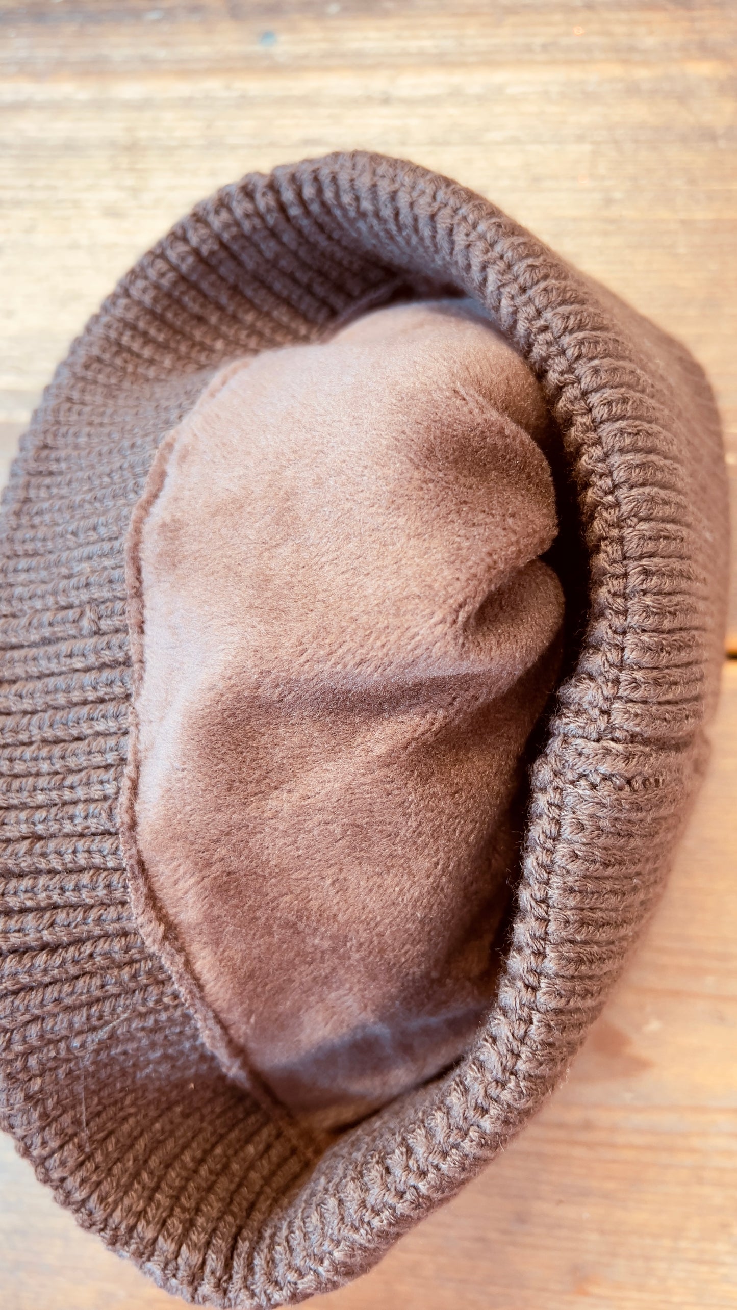 Mütze braun mit Herz