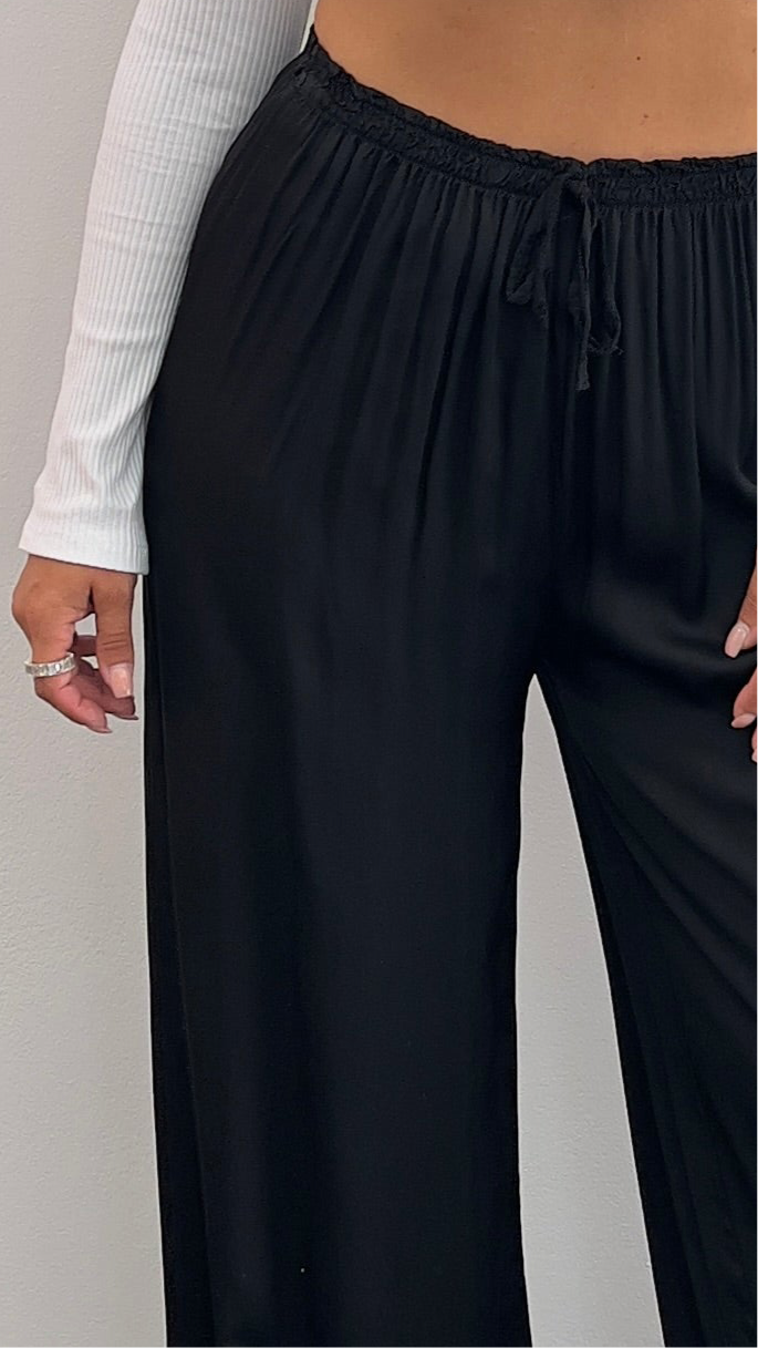 Satin-Hose schwarz