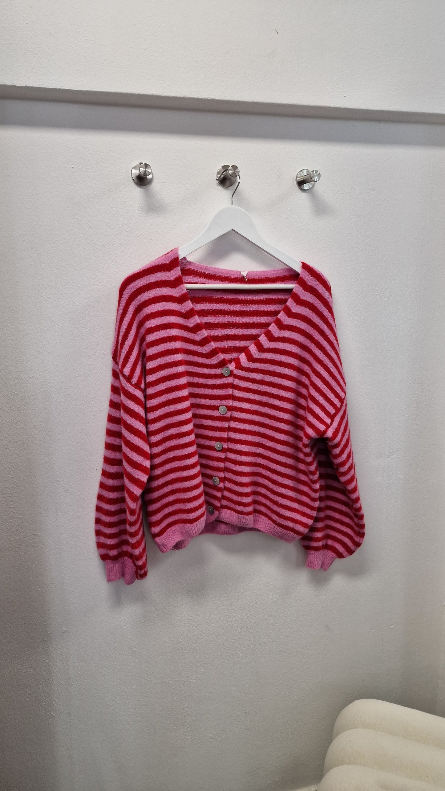 Strickjacke gestreift