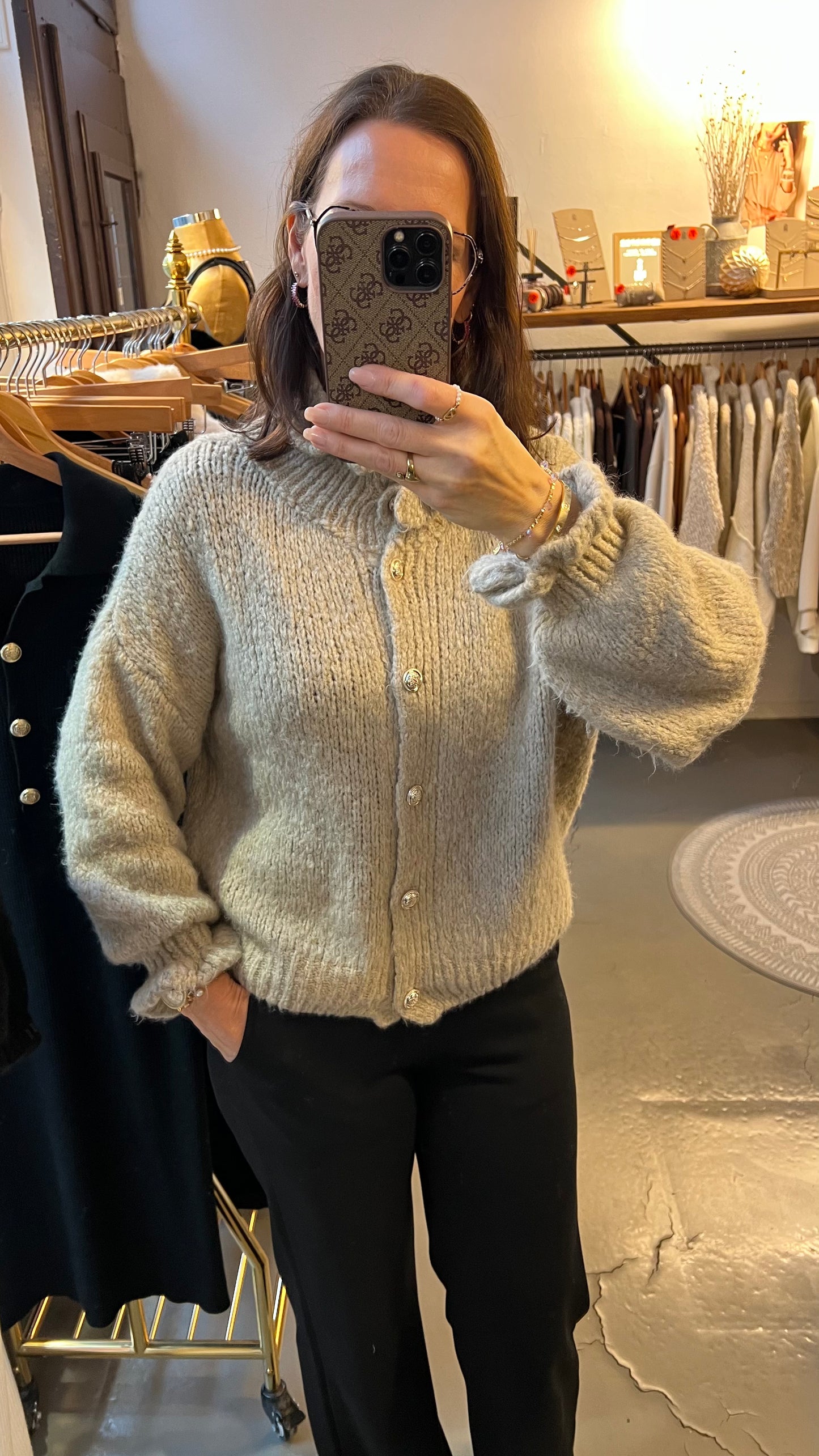 Strickjacke Cleo beige