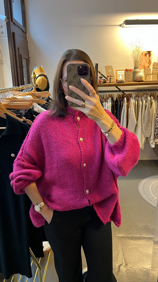 Strickjacke „Mila“ oversize pink